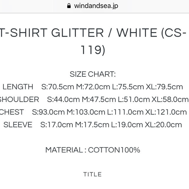 WIND AND SEA GLITTER  メンズのトップス(Tシャツ/カットソー(半袖/袖なし))の商品写真