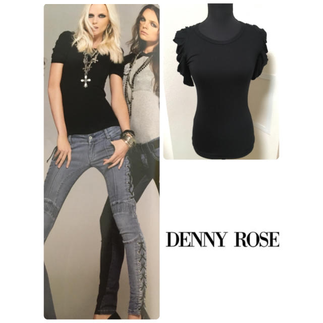 DENNYROSE(デニーローズ)のDENNY ROSE袖ギャザー半袖カットソーS レディースのトップス(カットソー(半袖/袖なし))の商品写真