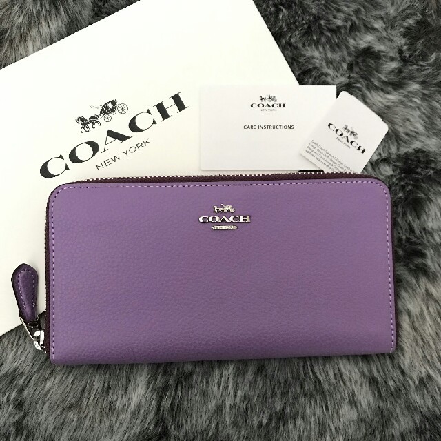 COACH - 新品☆COACH(コーチ)ライトパープル レザー 長財布の通販 by YURI's shop｜コーチならラクマ