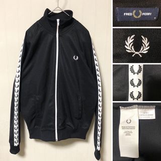 フレッドペリー(FRED PERRY)の大人気❗️フレッドペリー サイドロゴ ジャージ トラックジャケット 黒M(ジャージ)