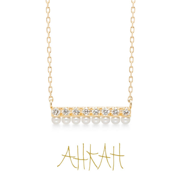 AHKAH - AHKAH  アーカー ティナラインパールネックレス k18 ダイヤモンド