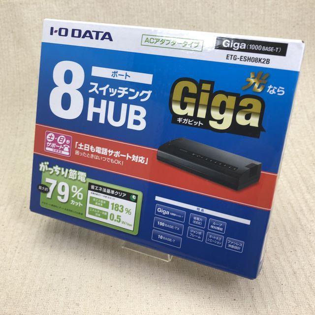 IODATA(アイオーデータ)の【新品】I-O DATA スイッチングハブ ETG-ESH08K2B スマホ/家電/カメラのPC/タブレット(PC周辺機器)の商品写真