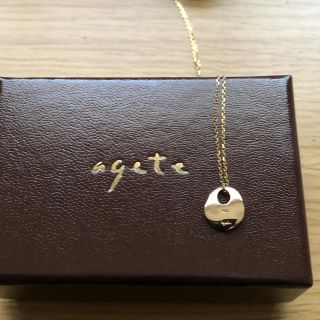 agete - アガット 美品 メッセージプレート ネックレスチャーム ...