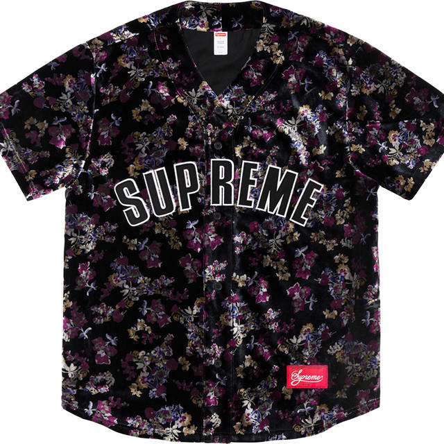supreme  floral baseball jersey Lサイズ