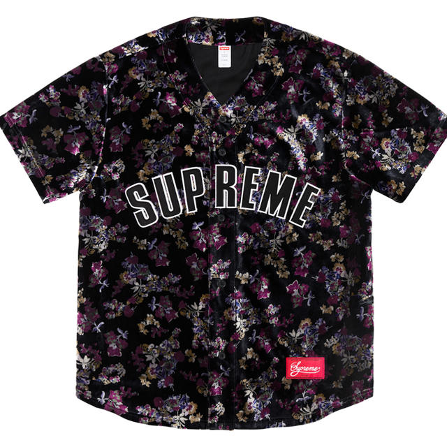 supreme  floral baseball jersey XLサイズTシャツ/カットソー(半袖/袖なし)