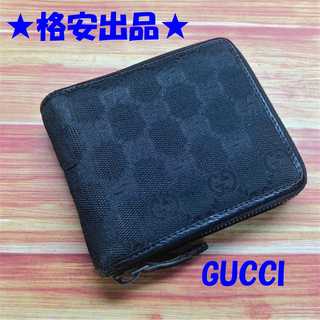 Gucci - ★格安★ 【グッチ】 折財布 二つ折り 黒 GG メンズの通販｜ラクマ