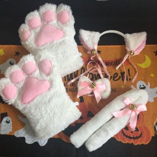 ハロウィン 猫 コスプレ 白　かわいい　衣装(衣装)