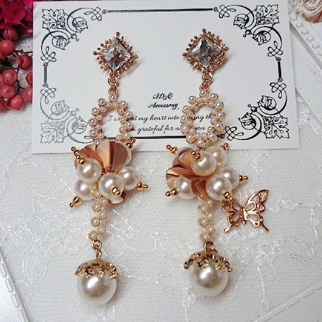 アクセサリ ハンドメイドピアス♡No.130の通販 by m.for.joy