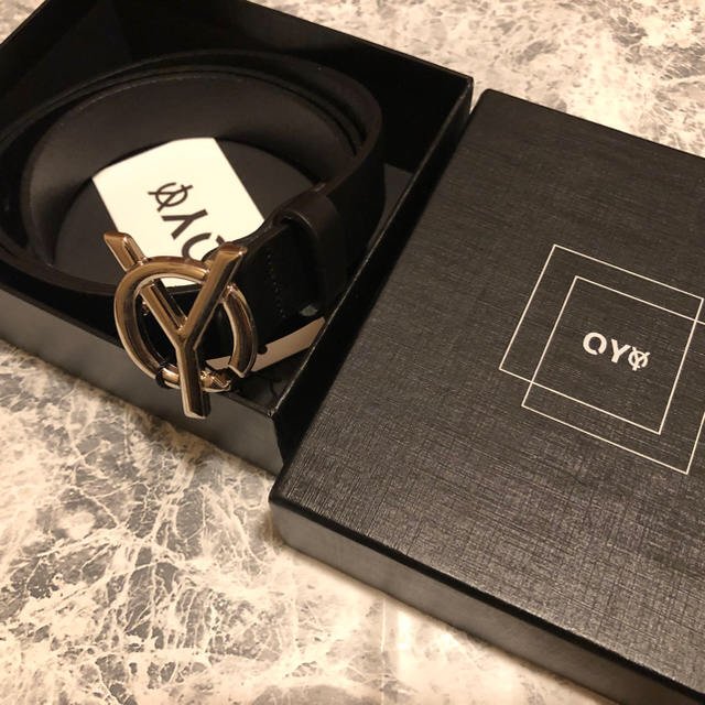 OY LOGO LEATHER BELT オーワイ ロゴ レザー ベルト