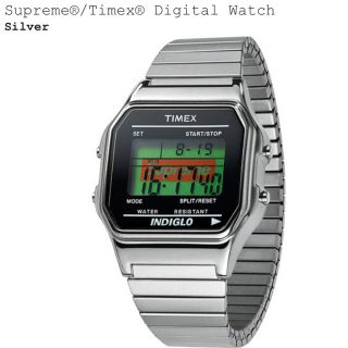 シュプリーム(Supreme)のSupreme Timex Digital Watch Silver 新品未使用(腕時計(デジタル))