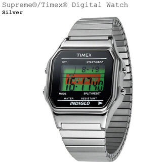 シュプリーム(Supreme)のSupreme Timex Digital Watch Silver 新品未使用(腕時計(デジタル))