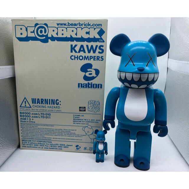KAWS BE@RBRICK 400% 100% ベアブリック a-nation - フィギュア KAWS BE@RBRICK 400% 100% ベアブリック a-nation - フィギュア