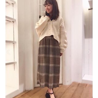 マジェスティックレゴン(MAJESTIC LEGON)の【美品】❤︎マジェ チェックマキシプリーツスカート❤︎(ロングスカート)