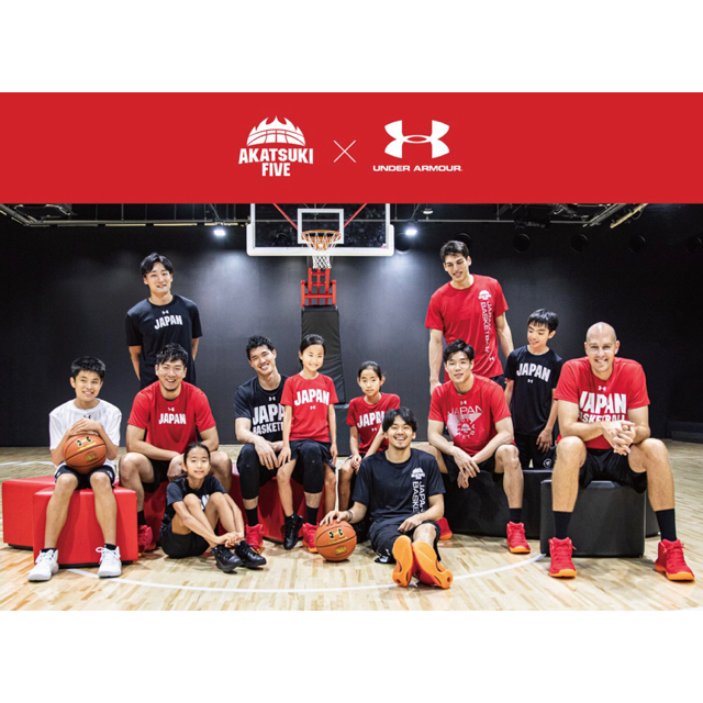 XLサイズ【新品】UA バスケットボール男子 日本代表 Tシャツ スクエアロゴ黒