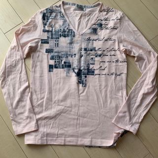 ニコルクラブフォーメン(NICOLE CLUB FOR MEN)の薄 ピンク Tシャツ 洗濯後発送します(Tシャツ/カットソー(七分/長袖))