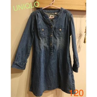 ユニクロ(UNIQLO)のデニムワンピ ユニクロ 120(ワンピース)