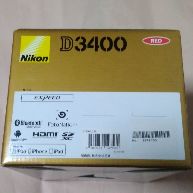 スマホ/家電/カメラ新品未使用 Nikon D3400 ボディ レッド