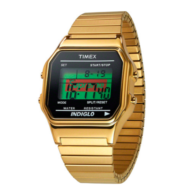 Supreme Timex Digital Watch Gold