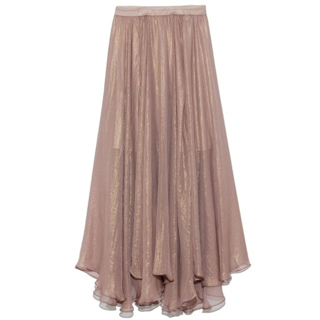 Lily Brown(リリーブラウン)のtodayful様用 新品LilyBrown光沢シースルーフレアスカートピンク
 レディースのスカート(ロングスカート)の商品写真