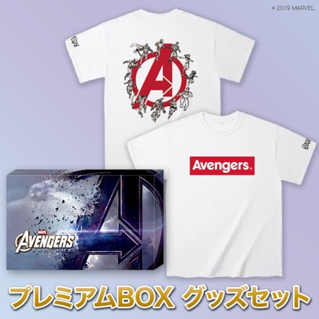 アベンジャーズ／エンドゲーム 4K プレミアムBOX Tシャツ白 Lサイズ