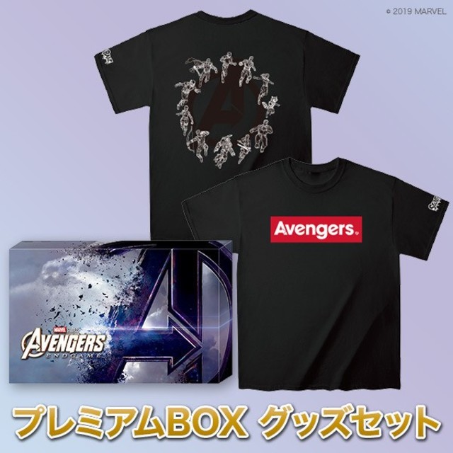 アベンジャーズ／エンドゲーム 4K プレミアムBOX Tシャツ黒 Lサイズ