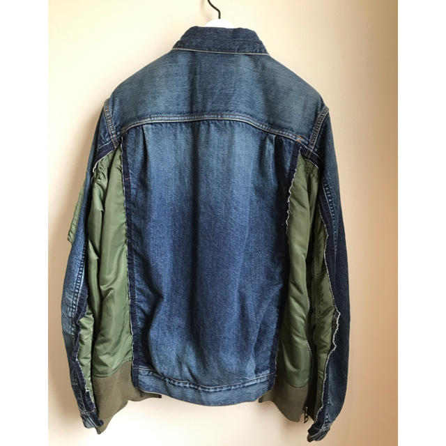 sacai - sacai サカイ19AW新品デニムMA-1ドッキングジャケット サイズ1