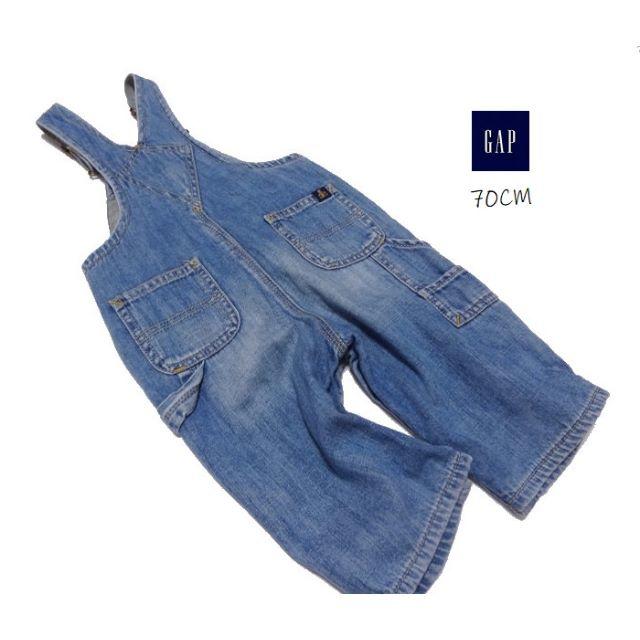 babyGAP(ベビーギャップ)の■GAP/ギャップ■ ベビー70cm USED感可愛い裏地付きオーバーオール  キッズ/ベビー/マタニティのベビー服(~85cm)(パンツ)の商品写真