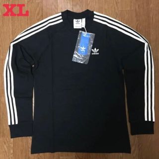 アディダス(adidas)のアディダス オリジナルス 3ストライプ 長袖 Tシャツ 黒 XL 新品未使用(Tシャツ/カットソー(七分/長袖))