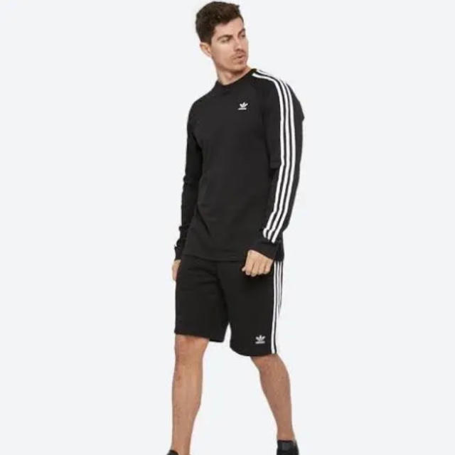 adidas(アディダス)のアディダス オリジナルス 3ストライプ 長袖 Tシャツ 黒 L 新品未使用 メンズのトップス(Tシャツ/カットソー(七分/長袖))の商品写真