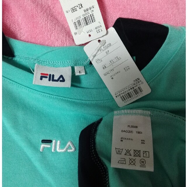 FILA(フィラ)の諸刃5895様専用エメラルグリーンFILA ロングTシャツ レディースのトップス(Tシャツ(半袖/袖なし))の商品写真