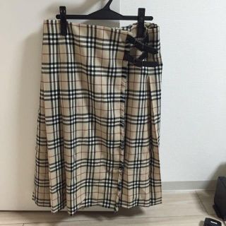 バーバリー(BURBERRY)のバーバリー巻きスカート 38(ロングスカート)