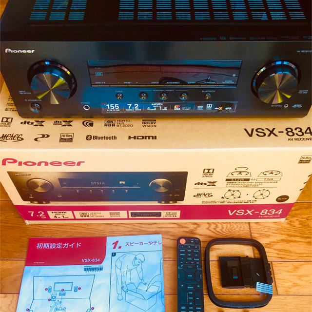Pioneer(パイオニア)のVSX-834 (B) スマホ/家電/カメラのオーディオ機器(アンプ)の商品写真