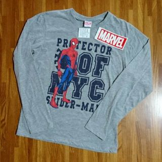 マーベル(MARVEL)のマーベル スパイダーマンロンティー ロンT 長袖トップス(160)☆新品タグ付き(Tシャツ/カットソー)