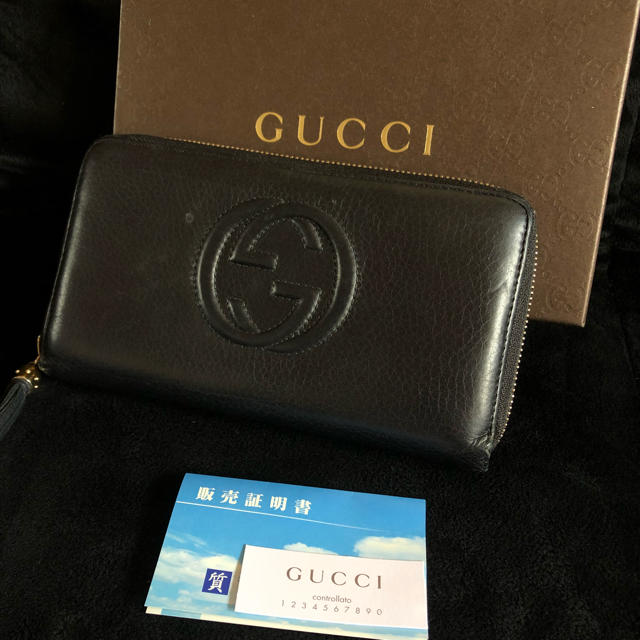 Gucci(グッチ)のグッチ ソーホー 財布 黒 レディースのファッション小物(財布)の商品写真