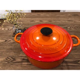 ルクルーゼ(LE CREUSET)のルクルーゼ 24㎝ 人気色オレンジ(鍋/フライパン)