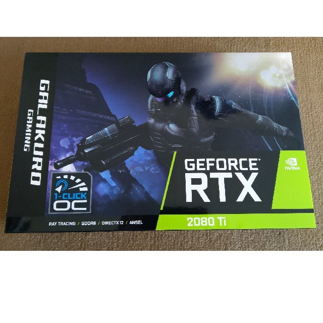 GEFORCE RTX2080Ti GALAKURO 3連FAN 美品！ スマホ/家電/カメラのPC/タブレット(PCパーツ)の商品写真