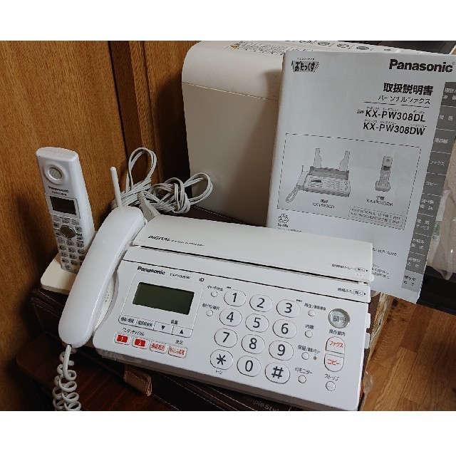 Panasonic - Panasonic おたっくす 電話機 FAX KX-PW308-W 子機付きの通販 by ふみちゅ☺️｜パナソニック