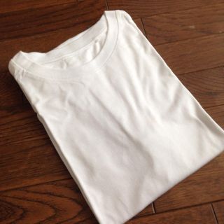 ユニクロ(UNIQLO)のコットンクルーネックTシャツ キッズ 白T(Tシャツ/カットソー)