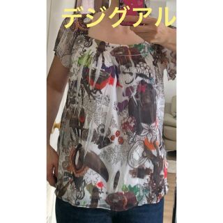 デシグアル(DESIGUAL)のデジグアル  カラフルシフォントップス(カットソー(半袖/袖なし))