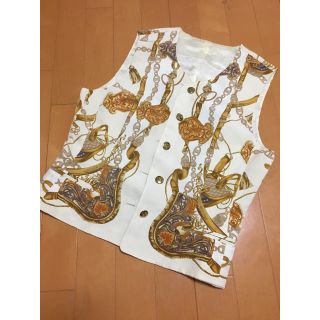 ヴェルサーチ(VERSACE)のルイシャンタン  バブル ベスト 派手柄 総柄 コスプレ ベルサーチ好き 90s(ベスト/ジレ)