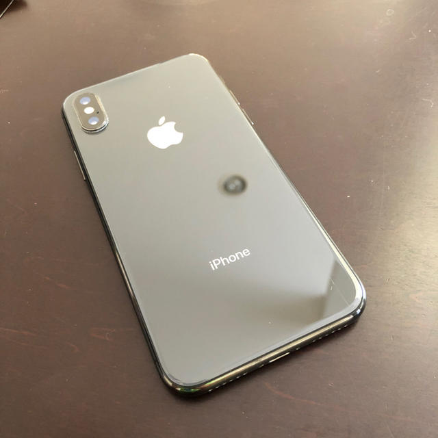 iPhone X Space Gray 256GB 本体 SIMフリー 画面割れ - スマートフォン本体