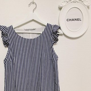 ザラ(ZARA)のZARA ギンガムチェックワンピース(ミニワンピース)