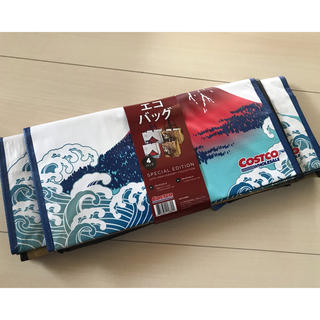 コストコ(コストコ)の☆新品・未使用☆ コストコ ショッピング バック ２セット 白富士柄(エコバッグ)