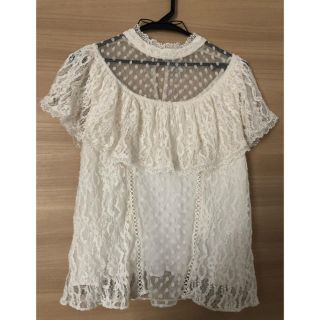 アンソロポロジー(Anthropologie)のレース トップス(シャツ/ブラウス(半袖/袖なし))