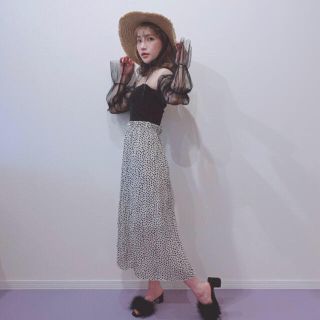 ザラ(ZARA)の＆lottie/レオパードドットスカート(ロングスカート)