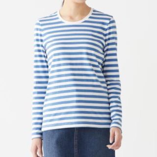 ムジルシリョウヒン(MUJI (無印良品))のインド綿天竺編みクルーネック長袖Tシャツ (Tシャツ(長袖/七分))