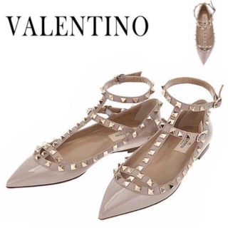 ヴァレンティノ(VALENTINO)のVALENTINO スタッズフラットパンプス(ハイヒール/パンプス)