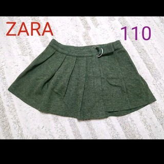 ザラ(ZARA)のZARA  プリーツスカート カーキ 110(スカート)