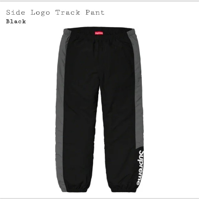 SｻｲｽﾞSide logo track pants black supreme - その他