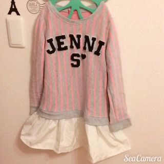 ジェニィ(JENNI)のJENNI♡スウェット切り替えワンピ♡(ワンピース)